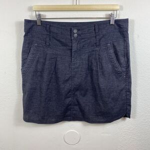 prAna‎ Women's Size 10 Skirt Gray Lizbeth Sutra Pockets Lightweight Outdoors